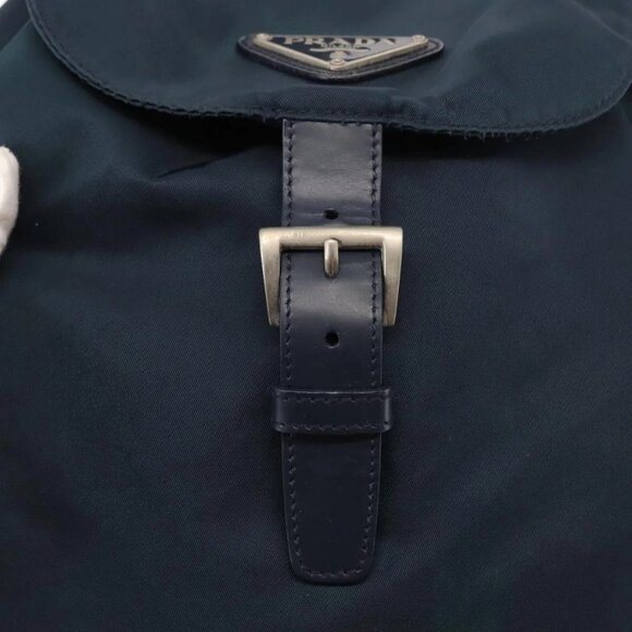PRADA Backpack Nylon Navy Silver Auth BA6876 - Picture 12 of 16